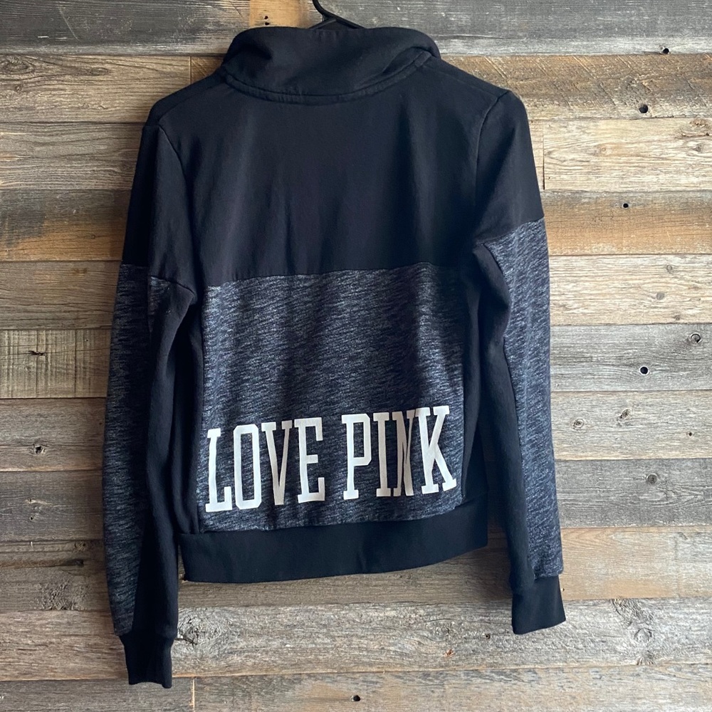 VS PINK gray half zip sweatshirt - Picture 2 of 4
